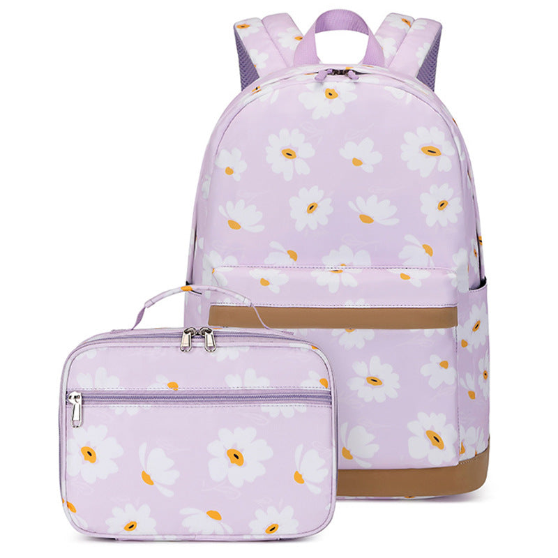 Daisy Printed Female Fresh Large Capacity Backpacks