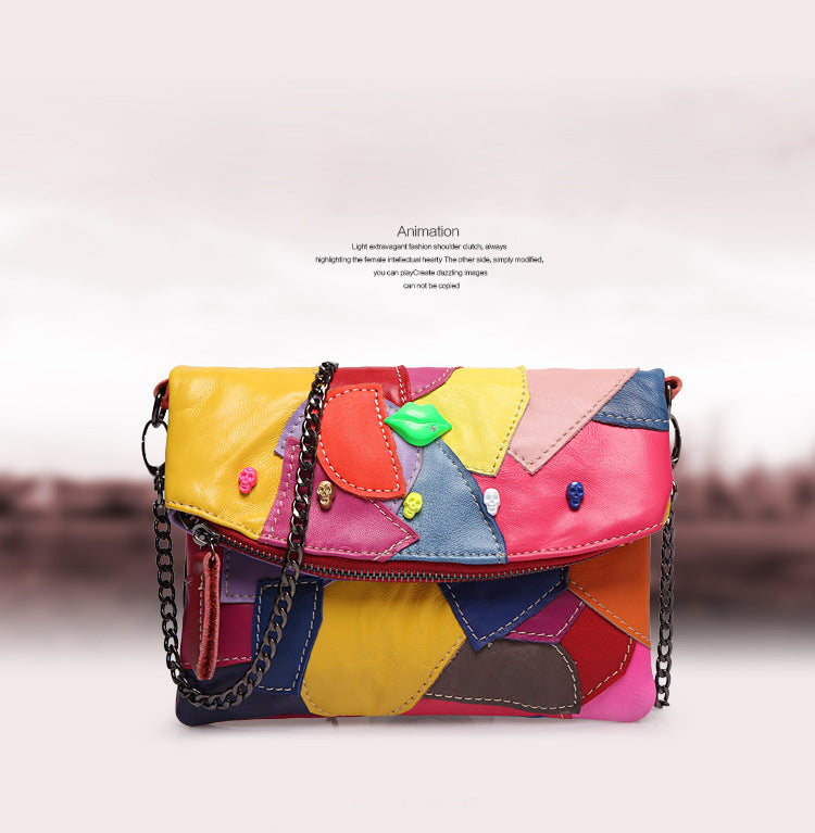 Retro Clutch Colorful Ghost Head Free Shoulder Bags