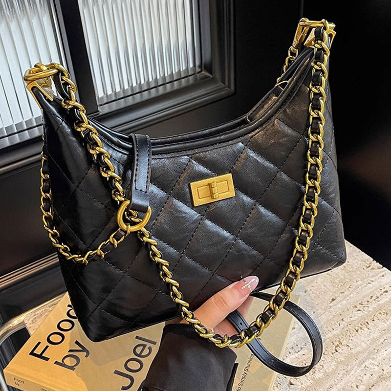 Women's Summer Leather Rhombus Chain Elegant High Women's Messenger Bag