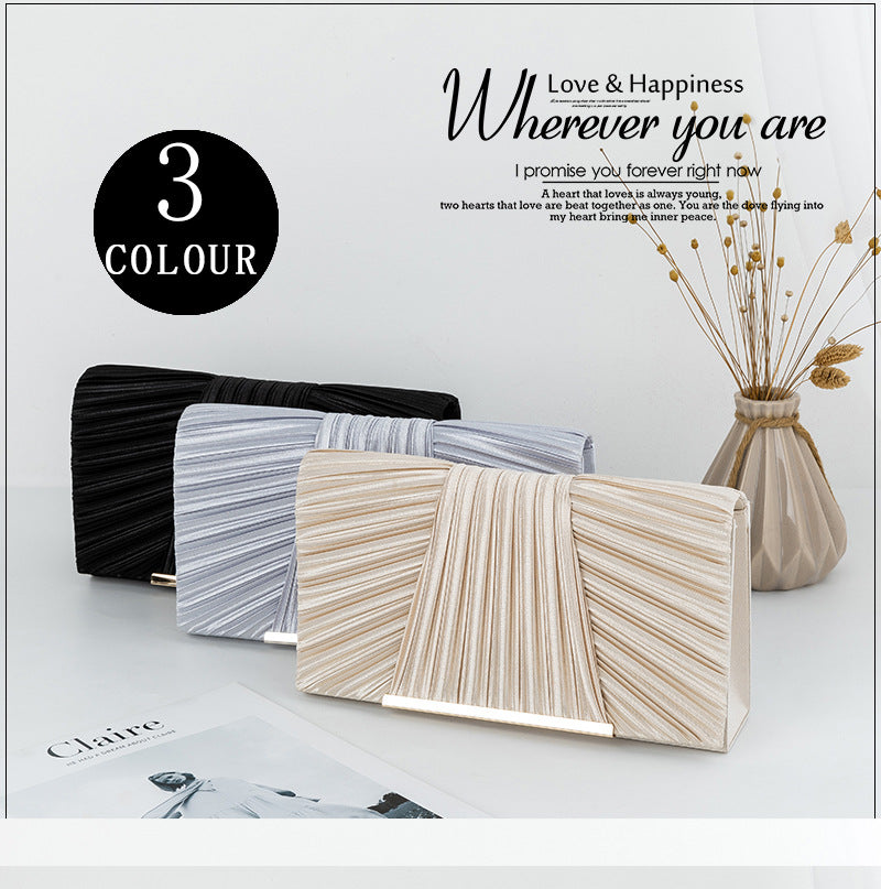 Style Banquet Formal Funeral Black Clutch Evening Bags