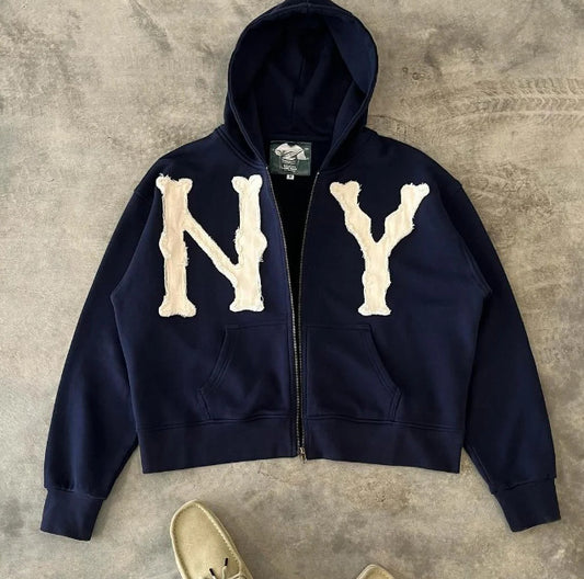 Hooded Full Chain Loose Male Female Sweaters