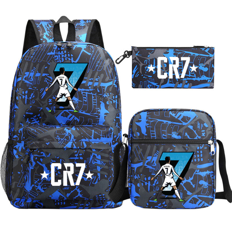 Women's & Men's & Football Star Junior Three-piece Suit Backpacks