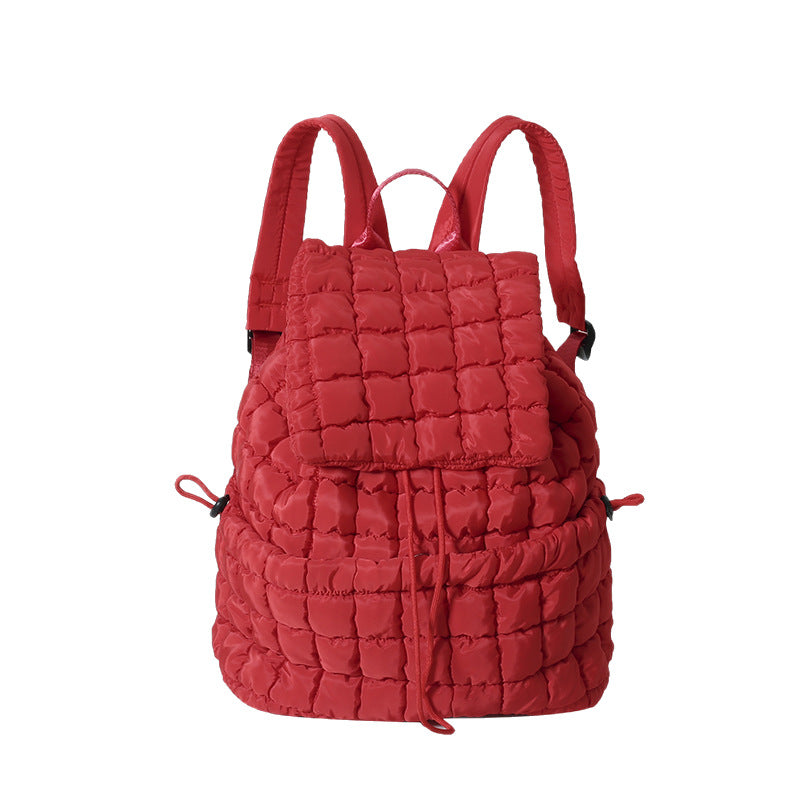 Women's Pleated Cloud Korean Niche Bubble Large Backpacks
