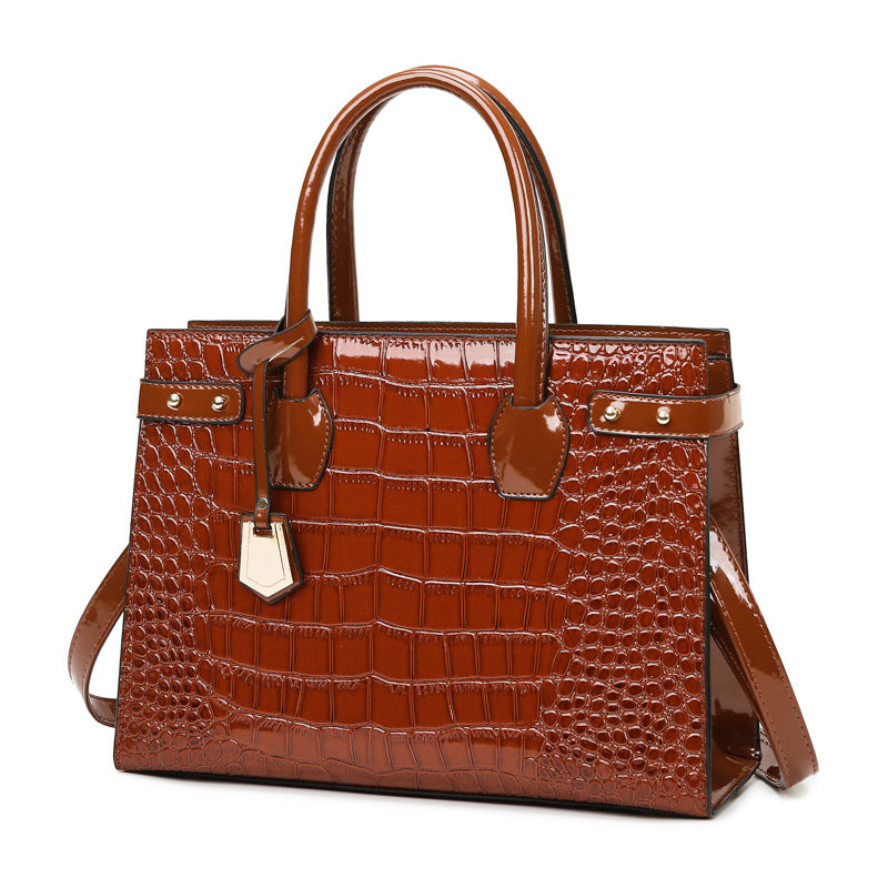 Retro Three-piece Set Mother Crocodile Texture Shoulder Bags