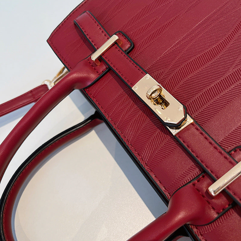 Women's Hand Holding Large Capacity Red Bridal Handbags