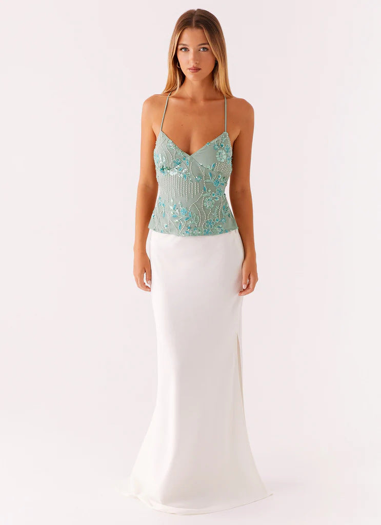 Women's Summer Embroidered Sequins Sexy Suspenders Hot Tops