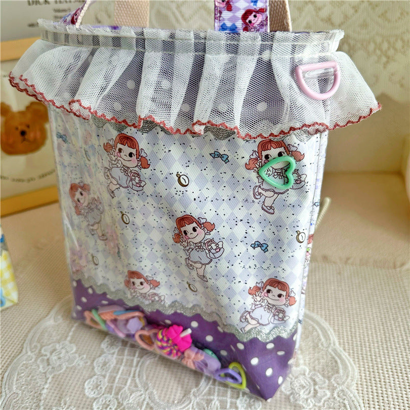 Cartoon Gift Hand Transparent Quicksand Candy Handbags