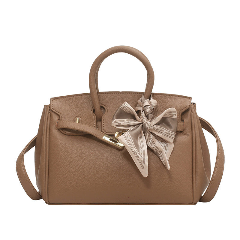 Women's Advanced Texture Fashion Commuter Kelly Bow Tote Bags