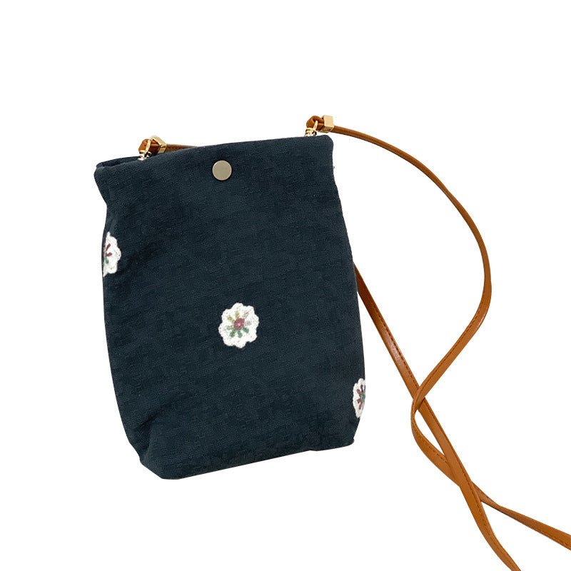 Women's Artistic Cotton Linen Mobile Canvas Mini Crossbody Bags