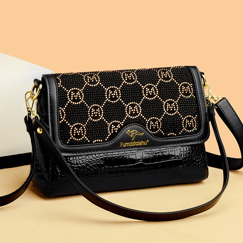 Cool Versatile Durable Women's Fashion Rhinestone Small Square Bags