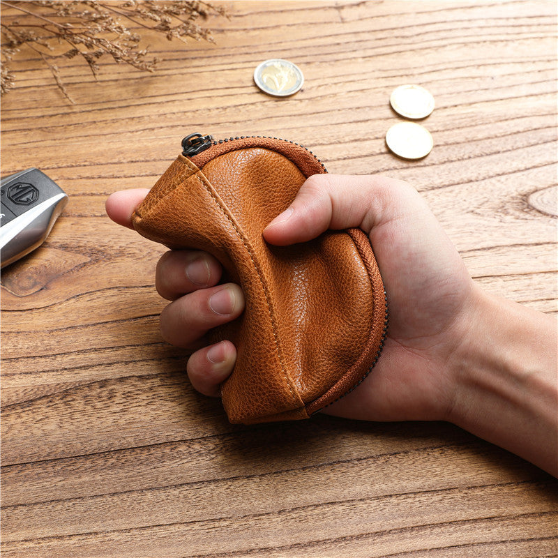 Women's & Men's & Retro Vegetable Tanned Leather Cowhide Large Capacity Ladies Wallets