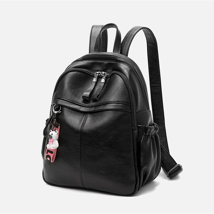 Women's Cattle Leather Trendy Genuine Large Capacity Backpacks