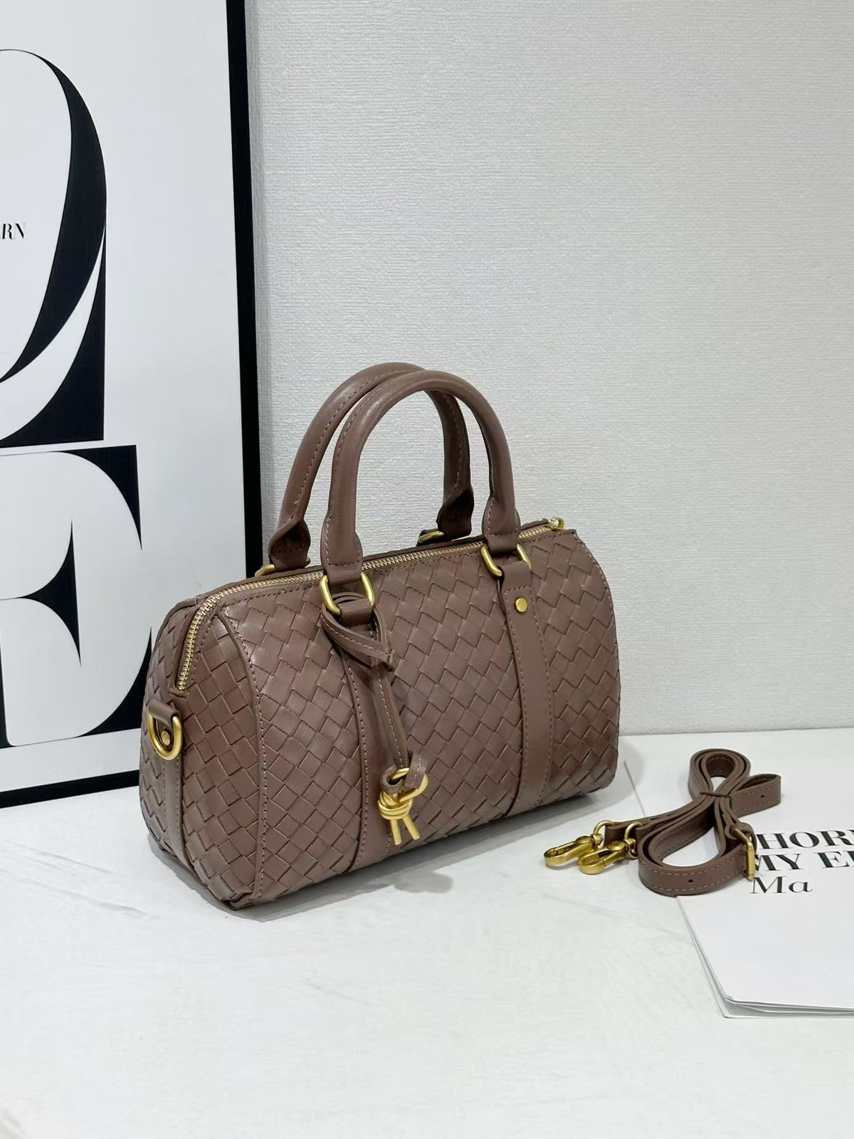 Versatile Women's Large Capacity Hand-woven Business Bags