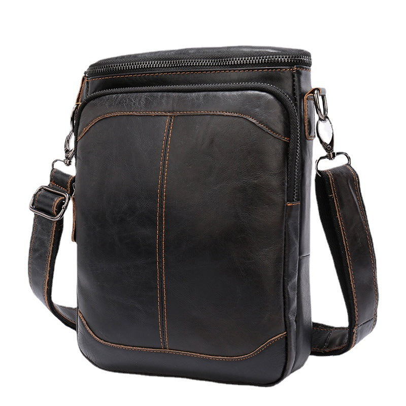 Men's Fashion Retro Style Business First Layer Men's Shoulder Bags