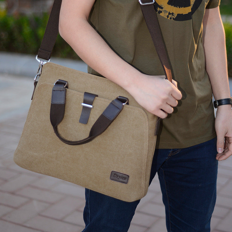 Men's Versatile Classic Simple Business Canvas Bags