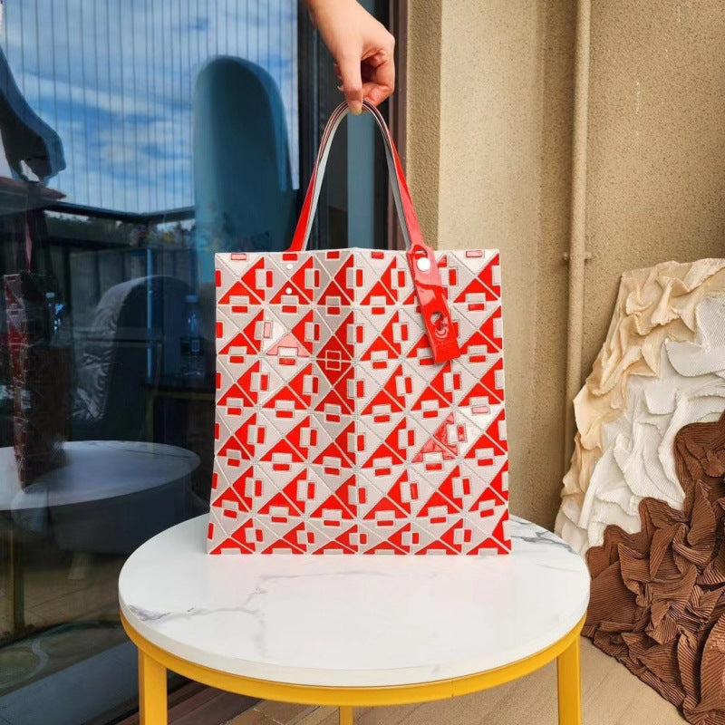 Fritillary Geometric Diamond Pattern Plaid Commuter Shoulder Bags