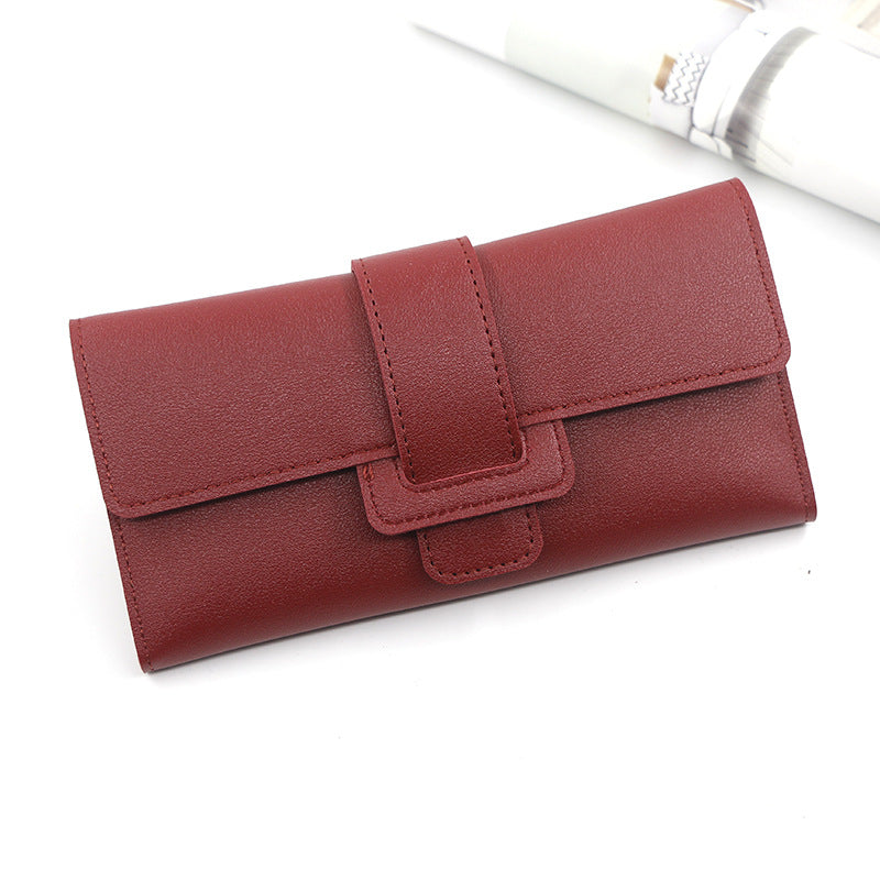 Women's Korean Long Fashion Three-fold Clutch Purses