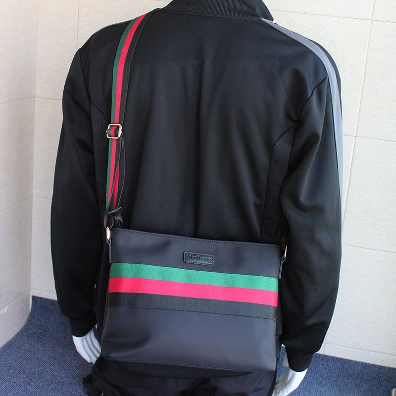 Men's Large Nylon Capacity Male Female Stripes Men's Messenger Bags
