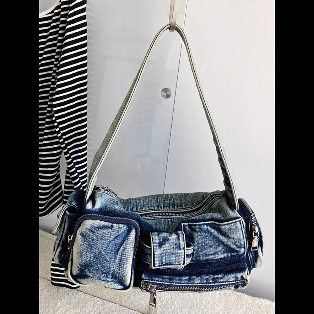 Women's Niche Locomotive Style Underarm Hot Vintage Handbags