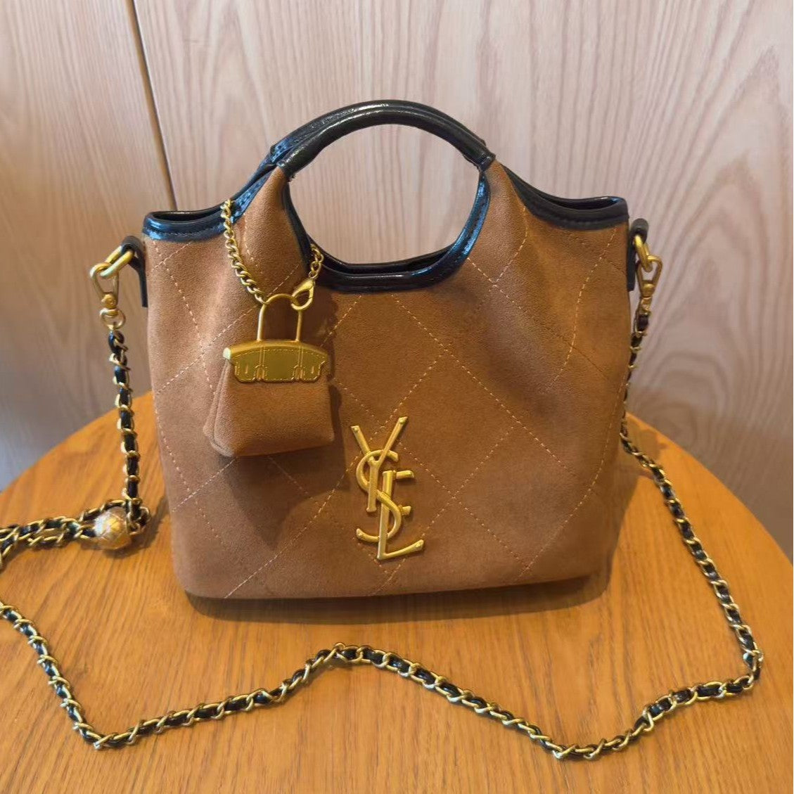 Deerskin Veet Diamond Plaid Classic Style Bags
