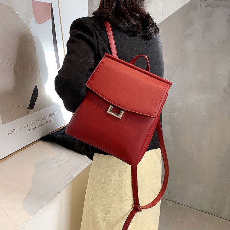 Women's Simple Mild Luxury Retro Fashion Commuter Backpacks