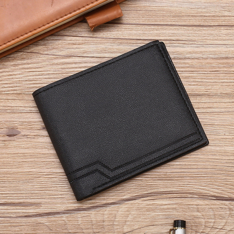 Men's Horizontal Solid Color Business Short License Men's Wallet