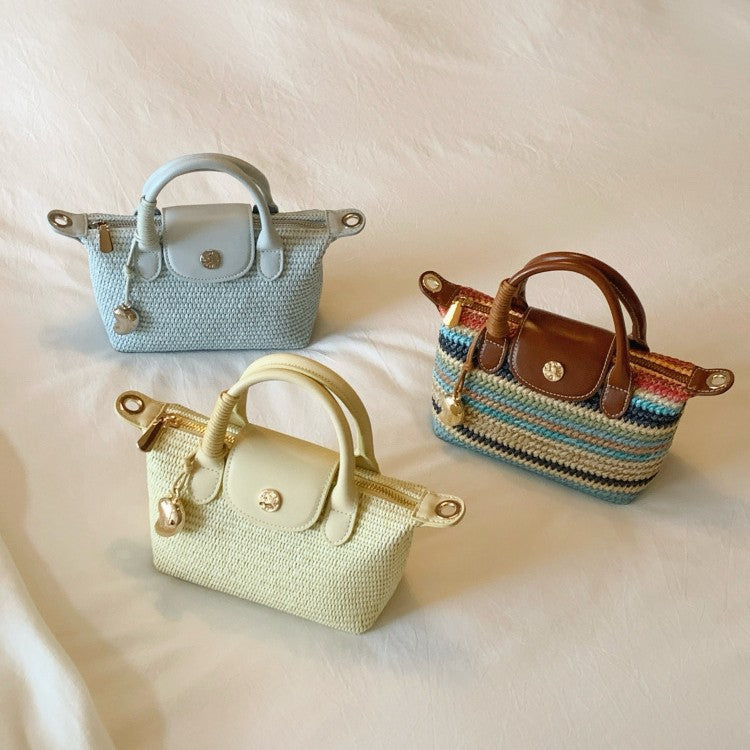 Women's Holiday Walk Summer Mini Woven Shoulder Bags