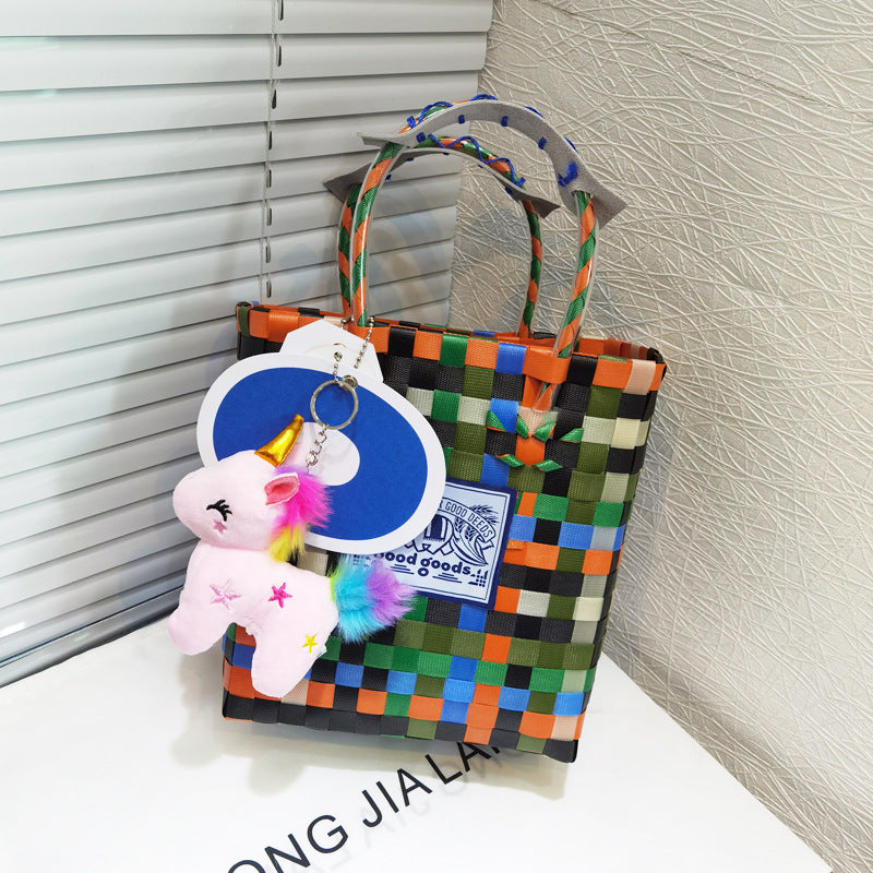 Women's Basket Thai Holiday Fashion Hand-woven Camouflage Bags