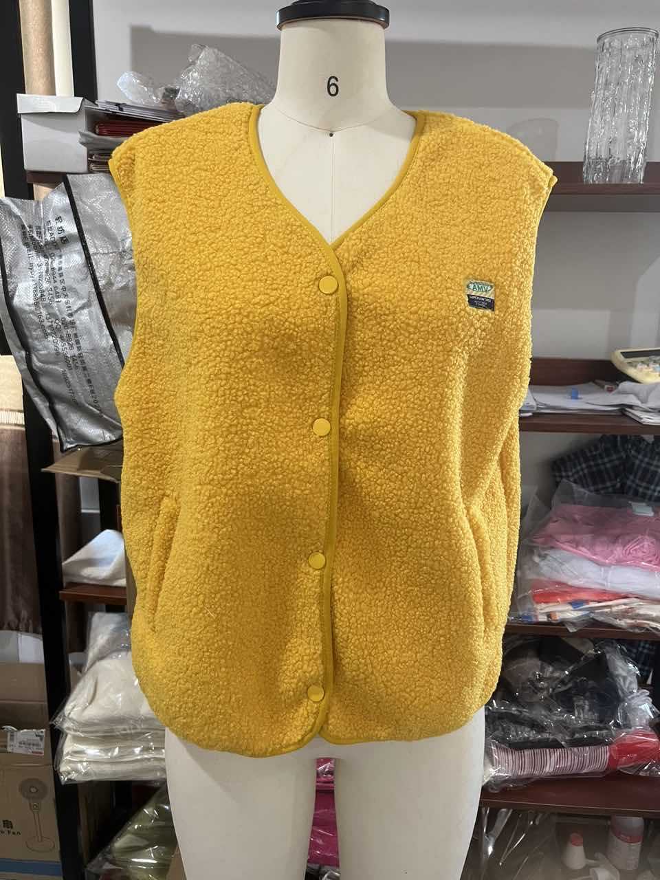 Women's Sleeveless Furry Fashion Loose Single-breasted Vests