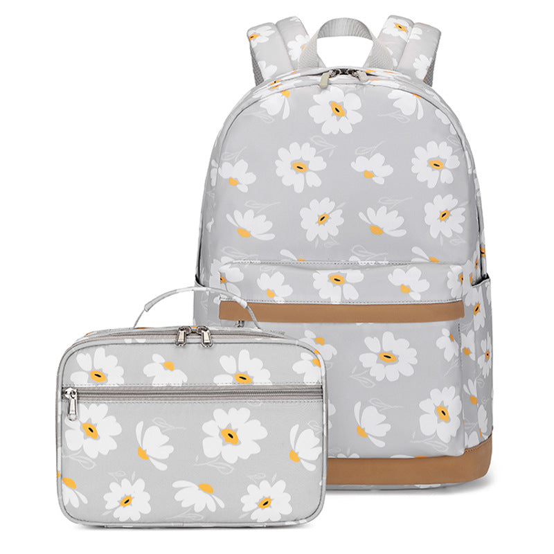 Daisy Printed Female Fresh Large Capacity Backpacks