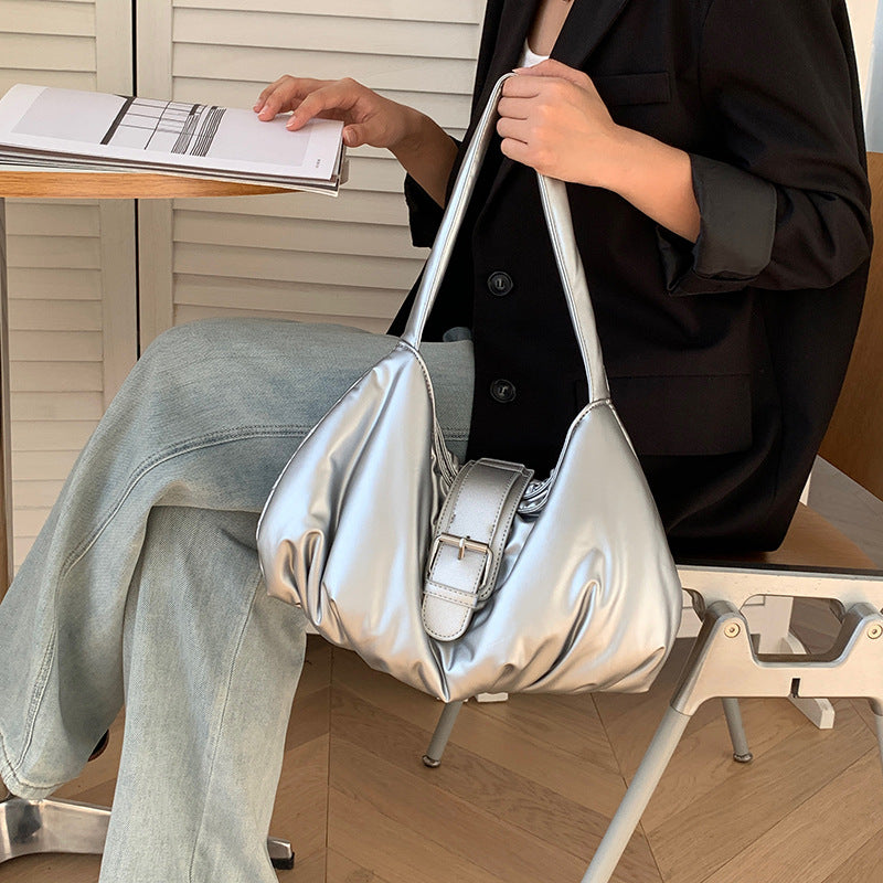 Korean Style Pleated Sier Cotton Filling Bags