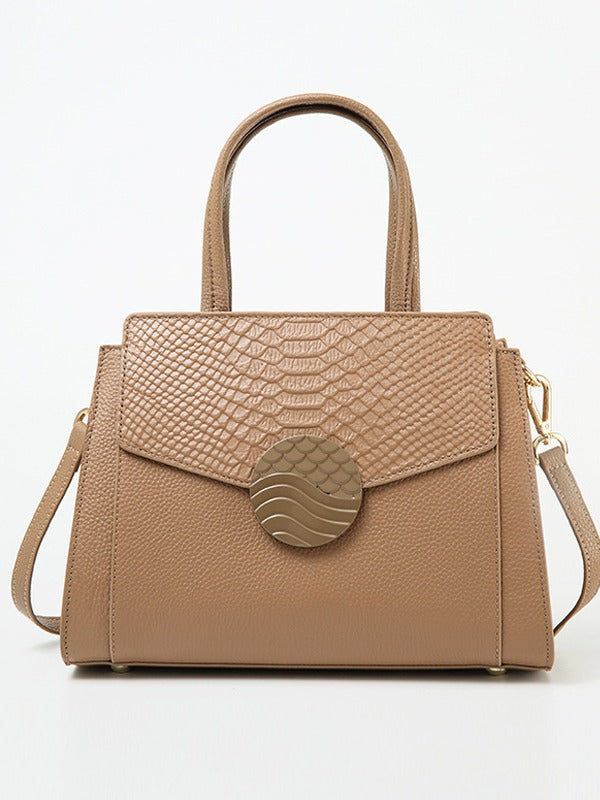 Women's Genuine Leather Summer Large Capacity Mom Shoulder Bags