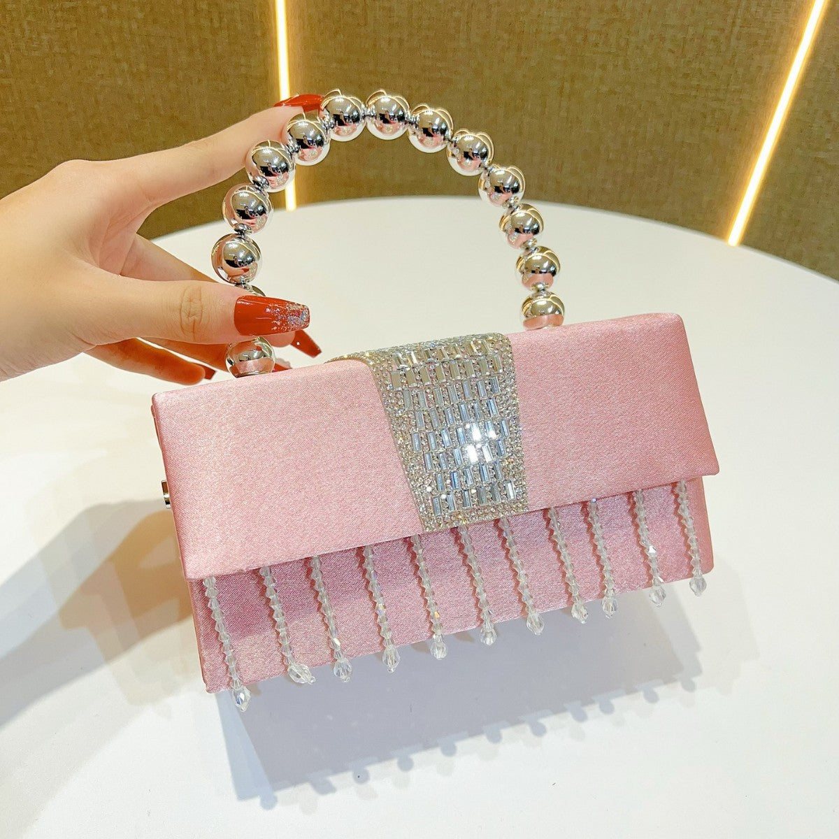 Classic Style Sequins Banquet Pearl Box Bags