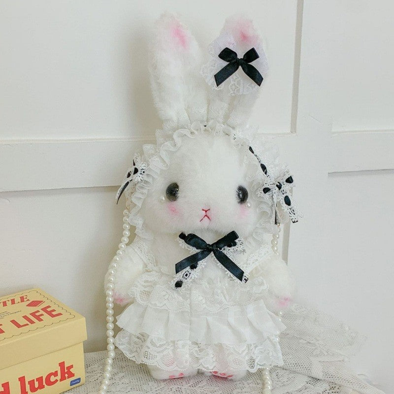 Series Doll Rabbit Pattern Handmade Bow Women's Messenger Bag