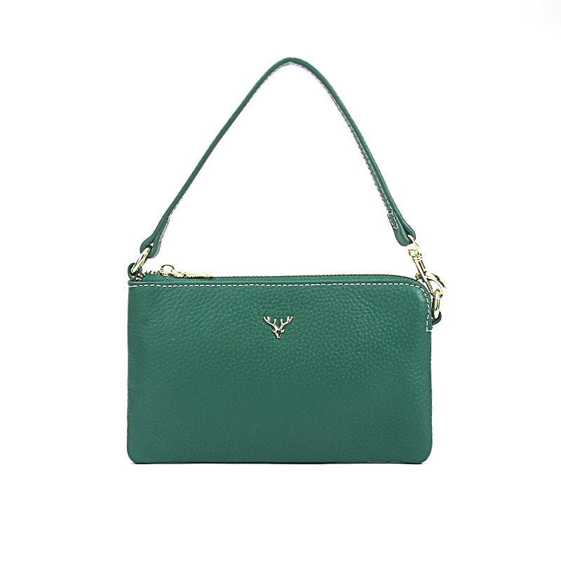 Women's Top Layer Cattlehide Leather Fashion Deer Head Bags