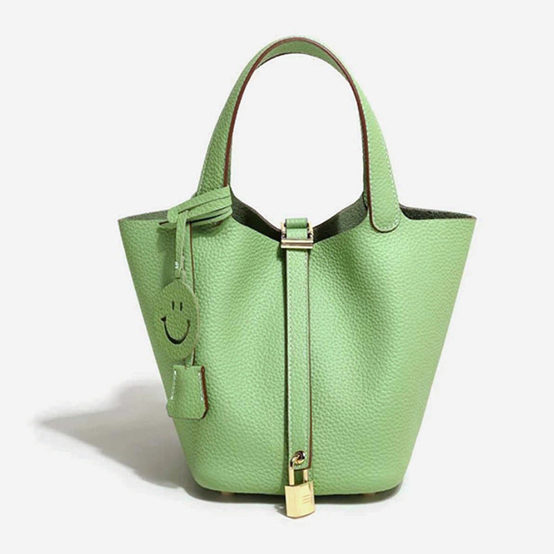 Women's Large Capacity High-grade First Layer Cowhide Vegetable Women's Handbag