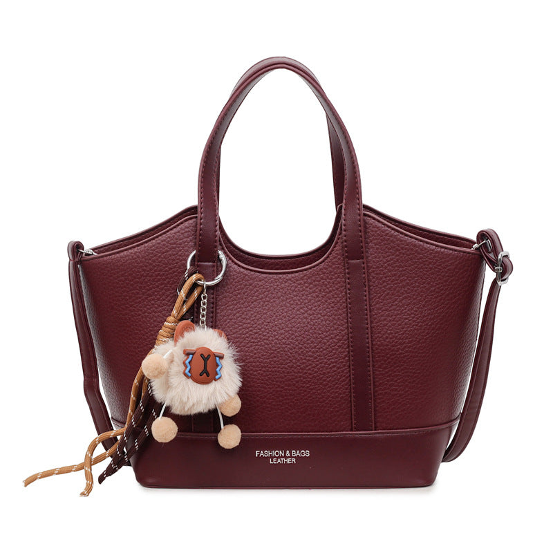 Women's Hand Holding Large Capacity Korean Style Soft Leather Women's Shoulder Bag