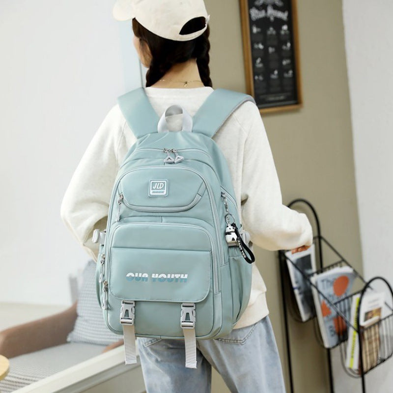 Fashion Early High College Female Double Backpacks