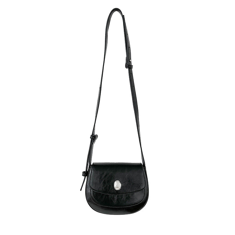 Women's Flip Portable High-grade Solid Color Simple Shoulder Bags