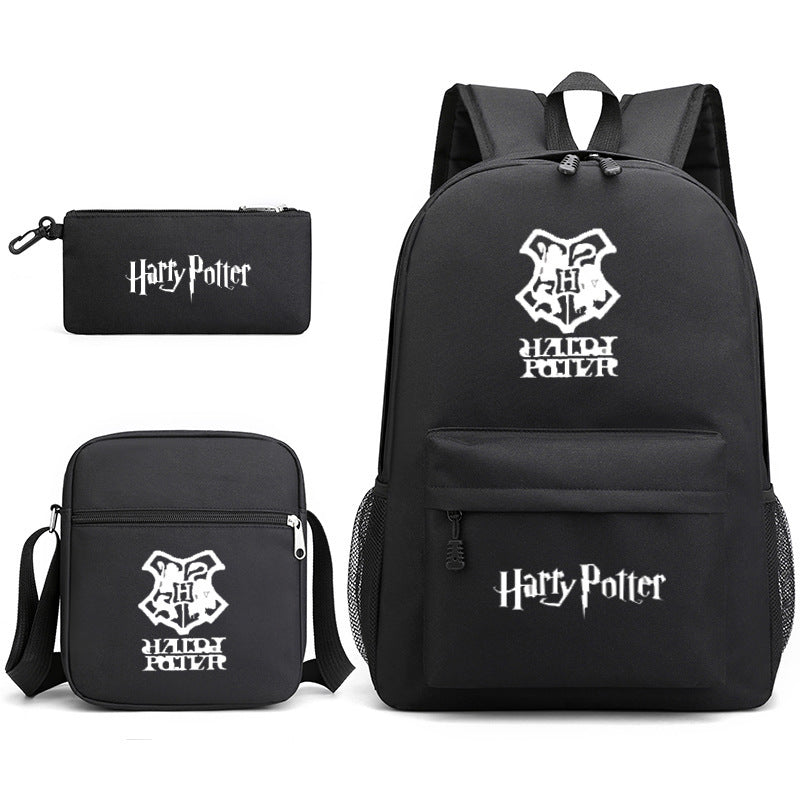 Graceful Harry Potter Pattern Pencil Three-piece Backpacks
