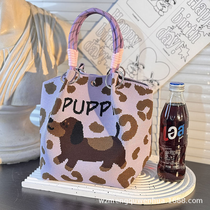 Festival Knitted Portable Out Large Capacity Women's Handbag