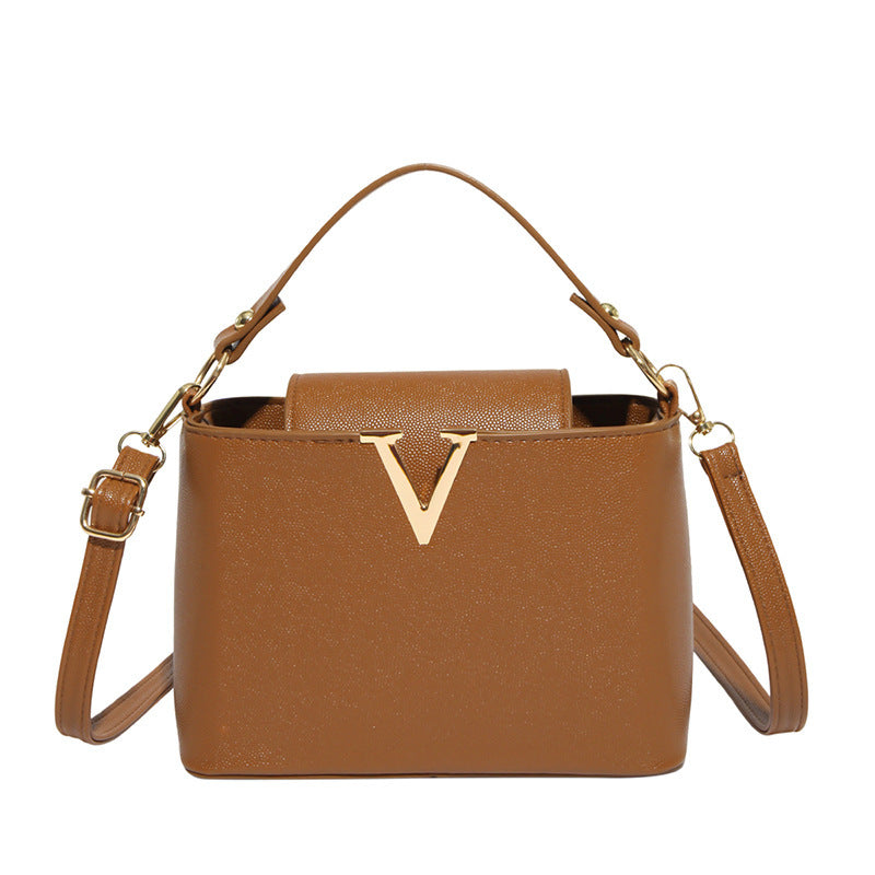 Women's Letter Decoration Portable Fashion Western Style One Women's Shoulder Bag