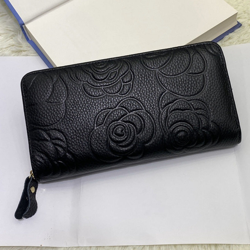 Men's Leather First Layer Cowhide Lady's Mobile Ladies Wallet