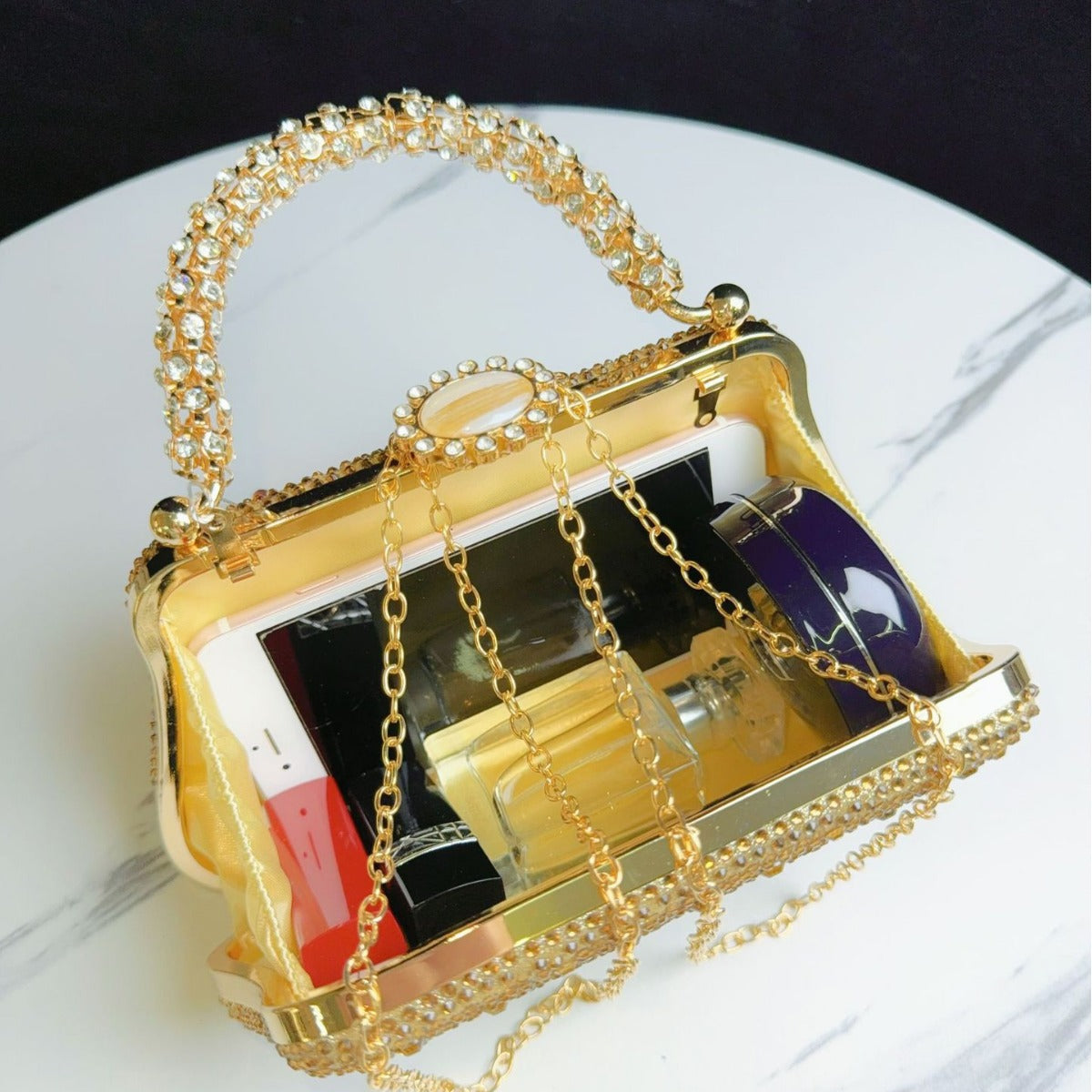 Women's Exquisite Dinner Diamond Clutch For Cheongsam Evening Bags