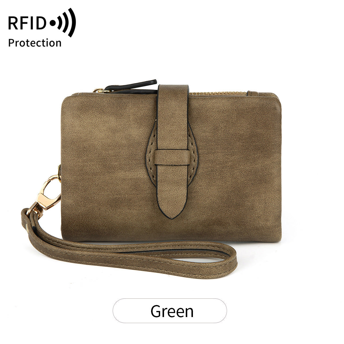 Women's Off Short Style Retro Fashion Zipper Ladies Wallet