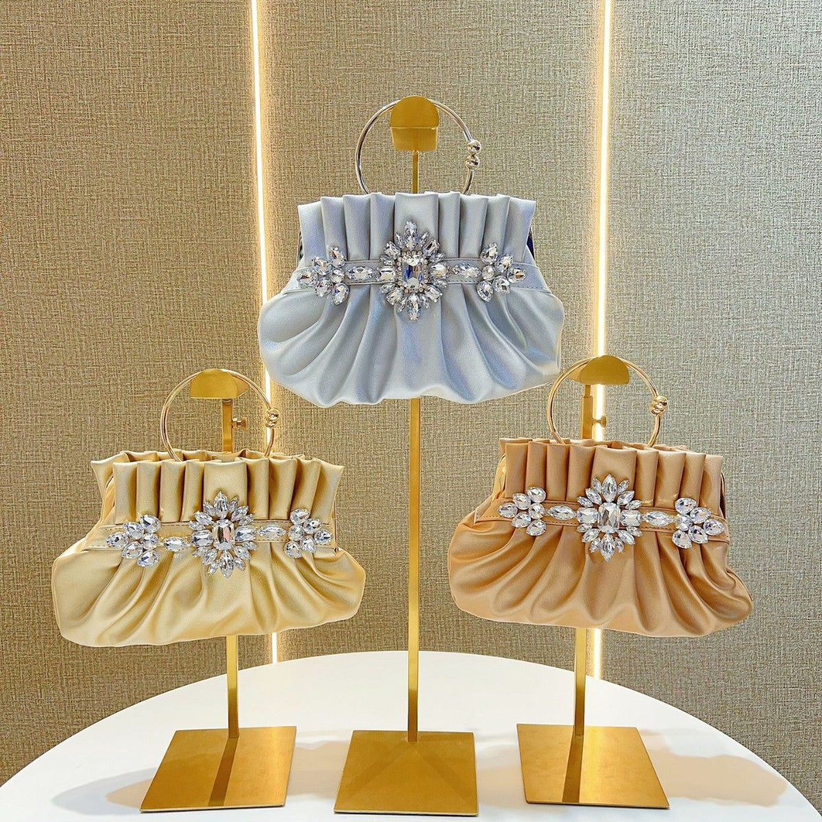 Women's Fashion Refined Rhinestone Dinner Birthday Wedding Handbags