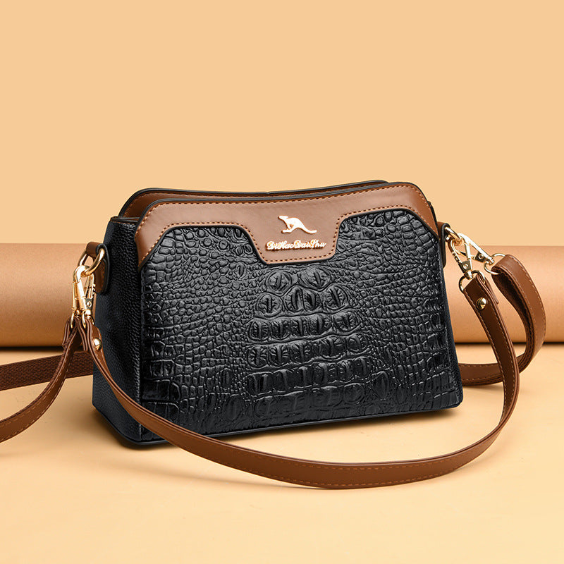Women's Fashionable Vintage Advanced Texture Crocodile Embossed Crossbody Bags