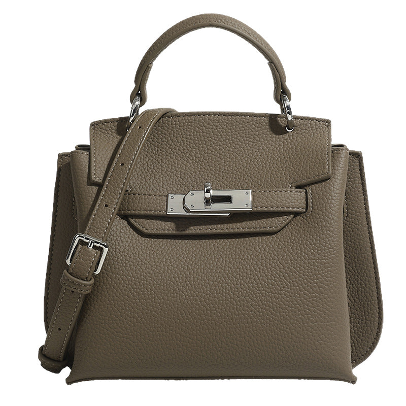 Women's High-grade Niche Commuter Retro Lychee Pattern Lock
