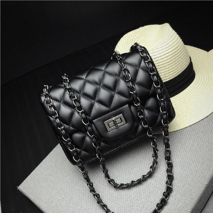 Women's Fashion Korean Style Trendy Rhombus Chain Crossbody Bags