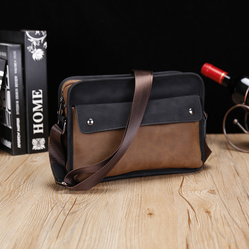Men's Popular Retro Large Capacity Horizontal Men's Messenger Bags